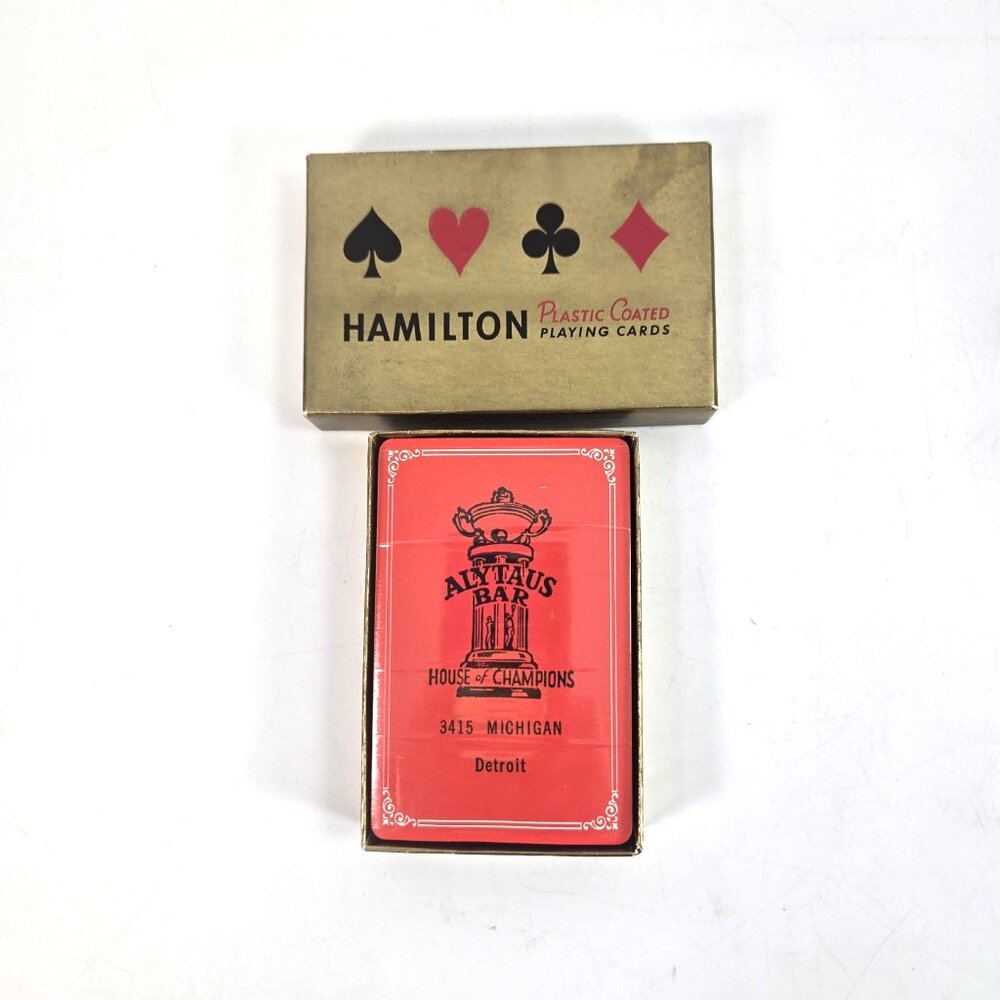 Alytaus Bar Detroit Michigan Vintage Hamilton Playing Cards Sealed Pack